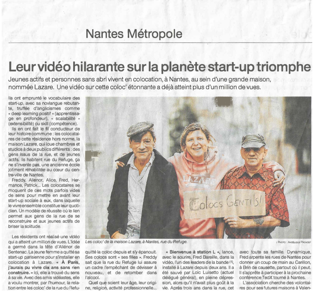 Notre vidéo Startup à l’honneur dans Ouest France